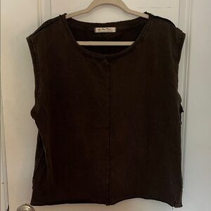 We The Free Dark Brown Tank Top
